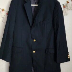 Brooks Brothers Wool Cashmere Madison Traditional Fit Classic Navy Blazer 43LG